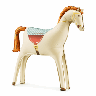 Standing Beige Horse Air-Filled Shape Balloon - 30" Foil