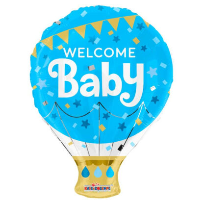 Blue Welcome Baby Hot Air Balloon - 18" Foil