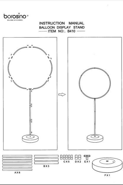 Balloon Ring Stand - Metal 2.2m - Image 2