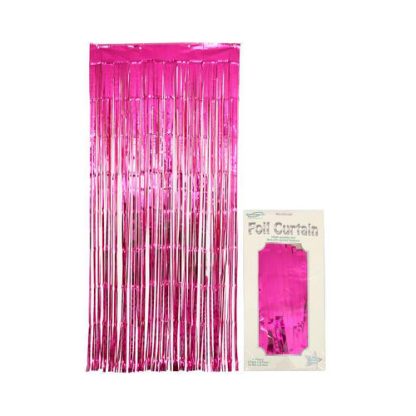 Metallic Fuchsia Foil Door Curtain - (0.90m x 2.40m)