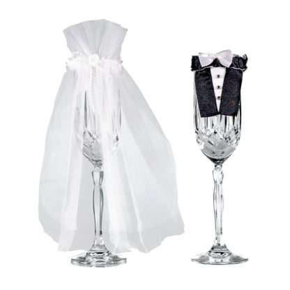 Bride & Groom Stemware (Glasses Not Included) 22.8cm - 1 PC