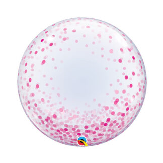 Pink Confetti Dots Deco Bubble Balloon - 24″