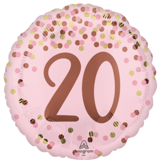Pretty Pink 20th Birthday Balloon - 18" Foil