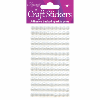 White No.01 Pearls - Craft Stickers (6mm x 140)