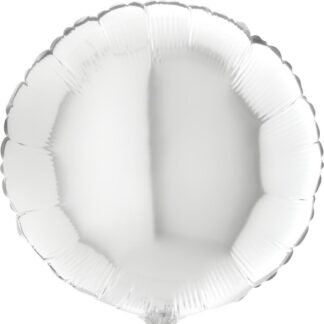 White Round Balloon - 18" Foil