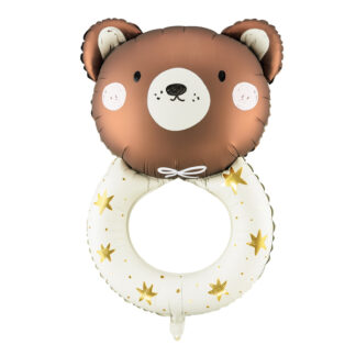 Teddy Bear Rattle Shape Balloon - 26" Foil