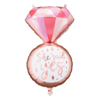 She Said Yes Ring Shape Balloon - 28" Foil
