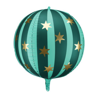 Green Starry Ball Balloon - 19" Foil