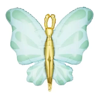 Mint Butterfly Shape Balloon - 27" Foil