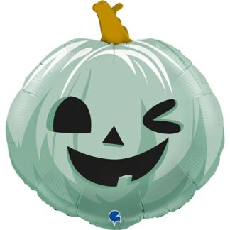Funny Green Halloween Pumpkin SuperShape Balloon - 22" Foil (Unpackaged)