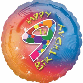 Happy 9th Birthday Balloon - 18" Foil