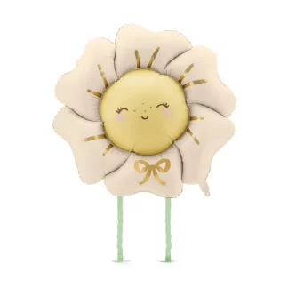 Beige Flower Shape Balloon - 31" Foil