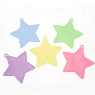 Assorted Pastel Star Shape Weights - (50ct)