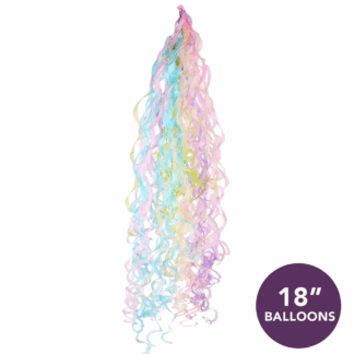 Pastel Colours Balloon Tassels - For 18" Balloons