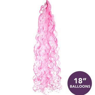 Pink/ White Balloon Tassels - For 18" Balloons