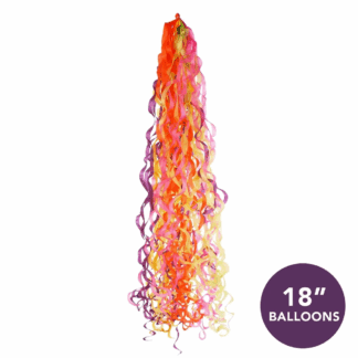 Primary Colours Balloon Tassels - For 18" Balloons