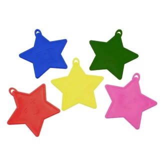 Assorted Primary Star Shape Balloon Weight - (50ct)