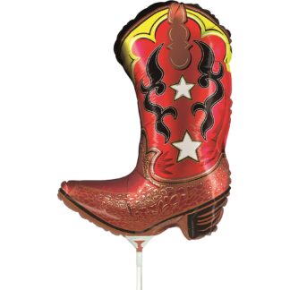 Mini Cowboy Boot Shape Air-Filled Balloon (42) – 14" Foil