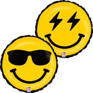 Mini Smiley Dude Shape Air-Filled Balloon (4) – 9" Foil