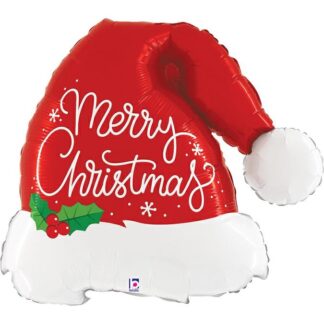 Christmas Santa Hat Shape Balloon - 41" Foil