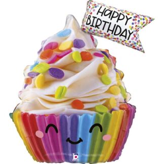 Cute Cupcake Birthday Shape Balloon - 31" Foil