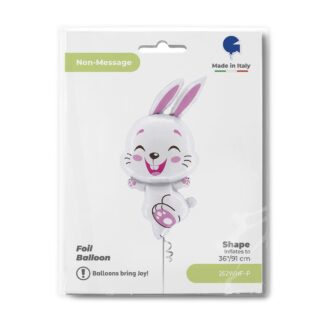White Bunny Supershape Balloon - 36" Foil