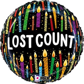 Lost Count Candles Birthday Balloon - 18" Foil