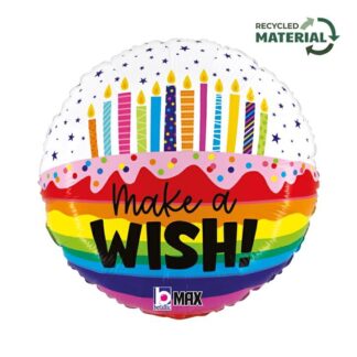 Rainbow Birthday Wishes Balloon - 18" Foil