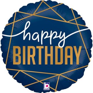Mini Navy Birthday Shape Air-Filled Balloon (62) – 9" Foil