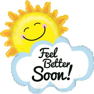 Feel Better Soon Sunshine Shape Balloon - 31" Foil
