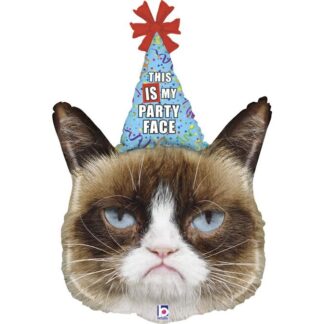 Grumpy Cat Party Face Shape Balloon - 36" Foil