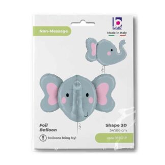 Dimensional Elephant Supershape Balloon - 34" Foil