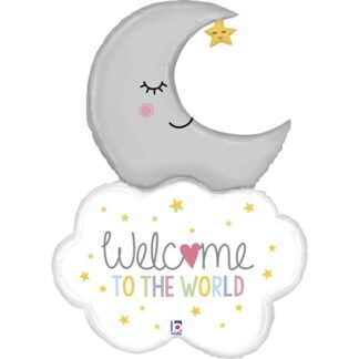 Welcome Baby Moon Supershape Balloon - 42" Foil