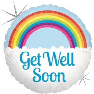 Get Well Soon Rainbow Balloon - 18" Foil