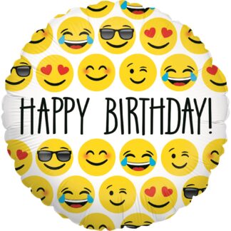 Emoji Birthday Balloon - 18" Foil