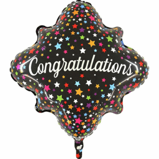 Glittering Congrats Stars Balloon - 18" Foil (Unpackaged)