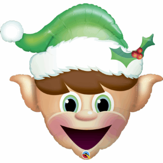 Christmas Elf Head Supershape Balloon - 35" Foil
