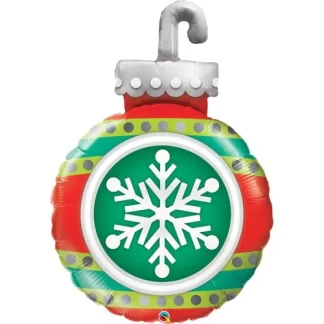 Snowflake Christmas Ornament Shape Balloon - 35" Foil