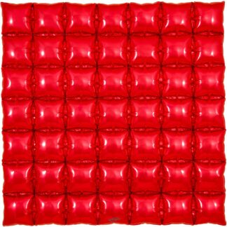 Red Waffle Wall 7x7 Air-Filled Balloon- 36" Foil