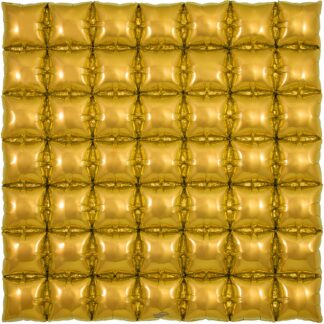 Gold Waffle Wall 7x7 Air-Filled Balloon- 36" Foil