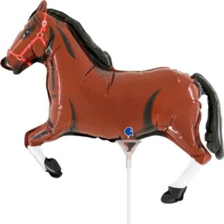 Mini Dark Brown Horse Shape Air-Filled Balloon (49) – 14" Foil