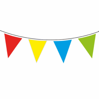 Giant Multi Colour Waterproof Bunting - 10m (18 flags - 30cm x 45cm)