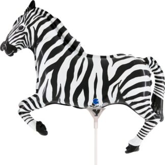 Mini Zebra Shape Air-Filled Balloon (7) – 14" Foil