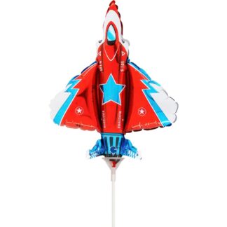 Mini Starfighter Shape Air-Filled Balloon (9) – 14" Foil