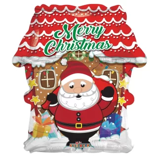 Merry Christmas Santa Balloon - 18" Foil
