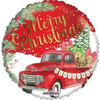 Christmas Truck Balloon - 18" Foil