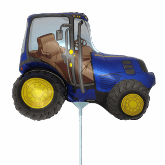 Mini Blue Tractor Shape Air-Filled Balloon (25) – Foil 12"