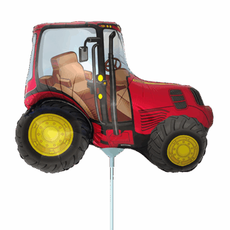 Mini Red Tractor Shape Air-Filled Balloon (25) – Foil 12"