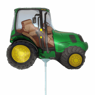 Mini Green Tractor Shape Air-Filled Balloon (24) – Foil 12"