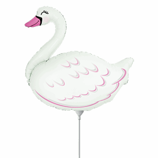 Mini Swan Shape Air-Filled Balloon (26) – 12" Foil
